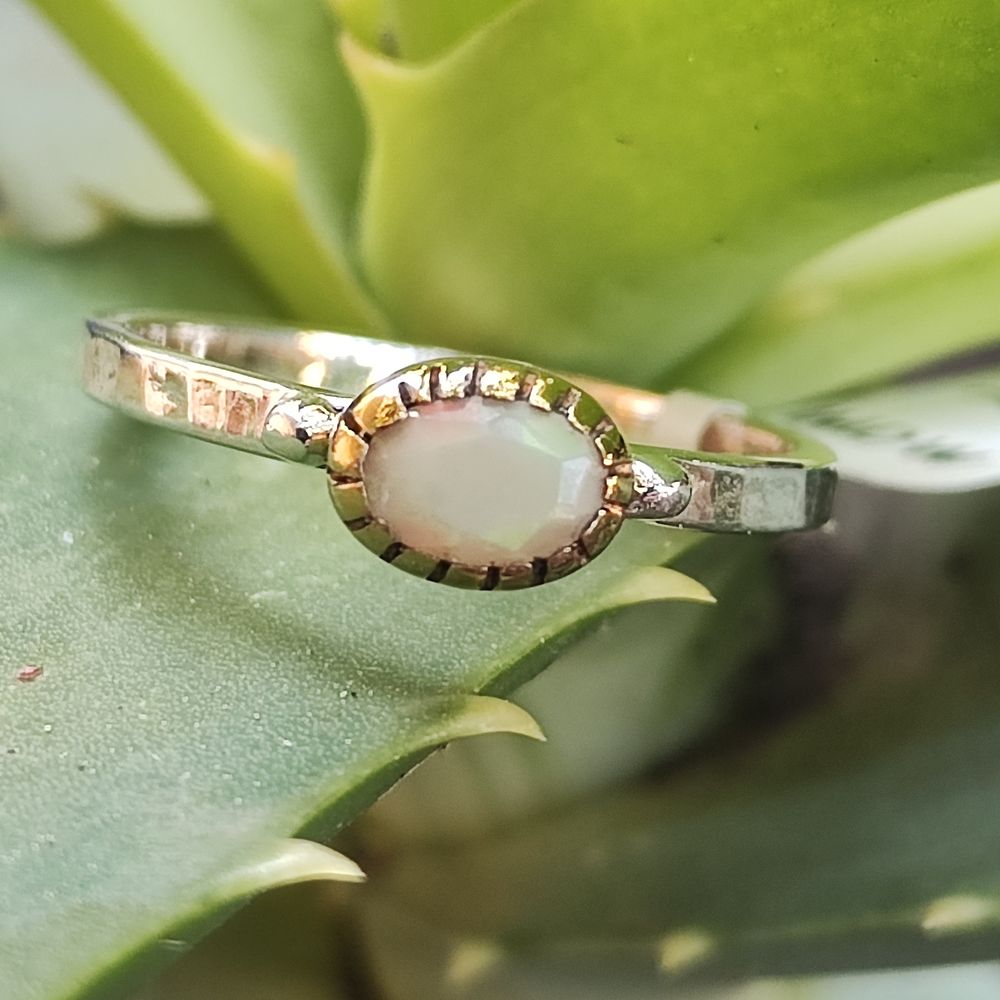 Opale Anello etnico con pietra in argento 925 - BIJNOT