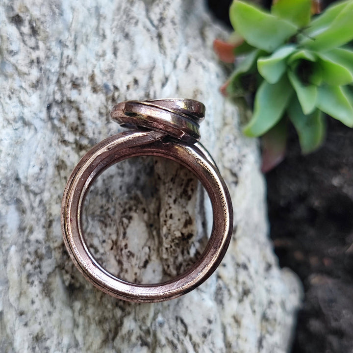 Anello etnico artigianale in bronzo - TEIGART