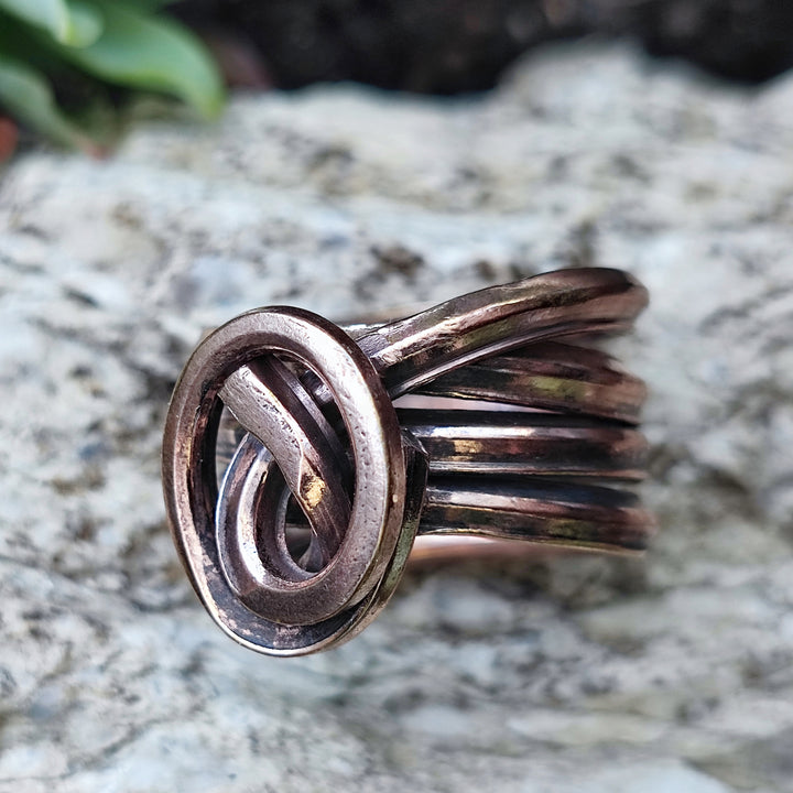 Anello etnico artigianale in bronzo - TEIGART