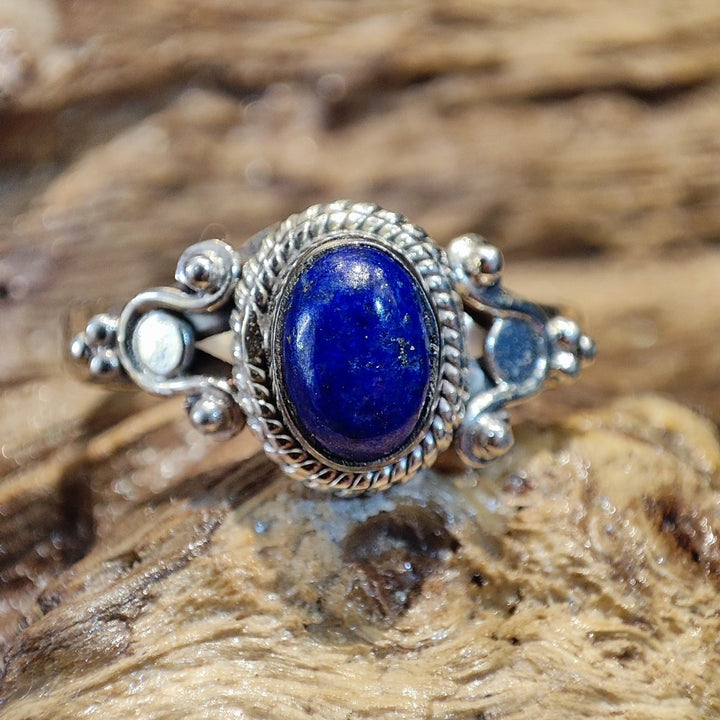Anello con lapislazzuli e filigrana in argento 925 - ARINA