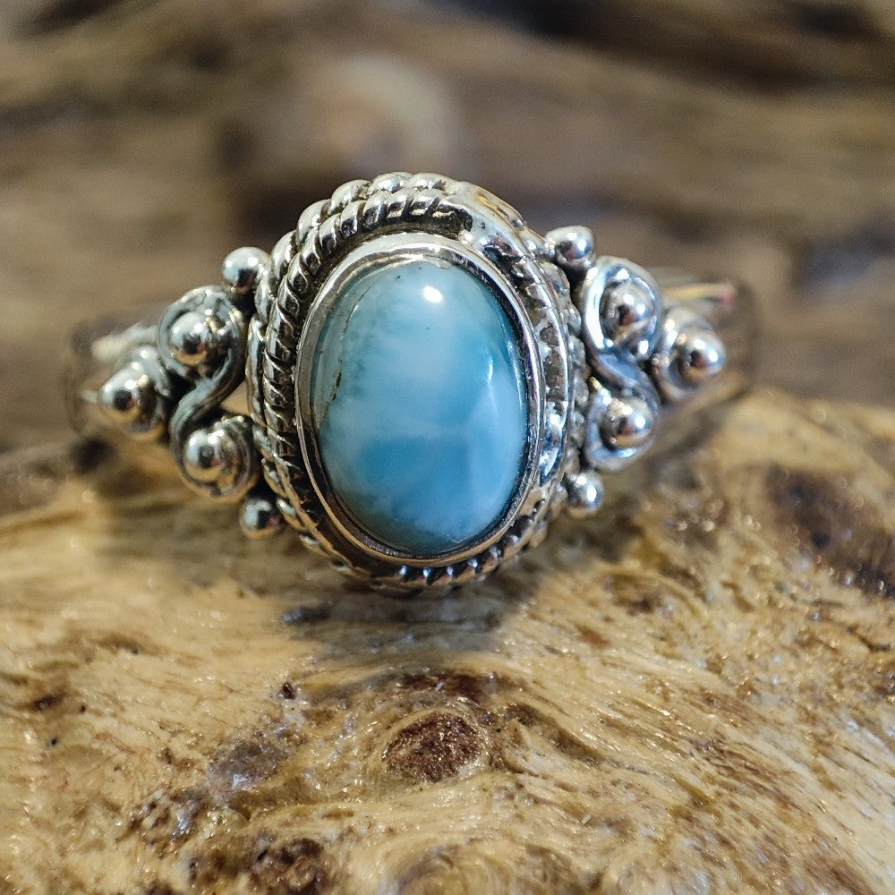 Anello con larimar in argento 925 - DRUAM