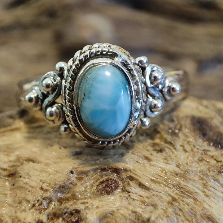Anello con larimar in argento 925 - DRUAM