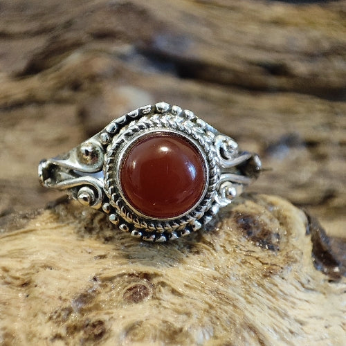 Anello con pietra e filigrana in argento 925 - NARUNA