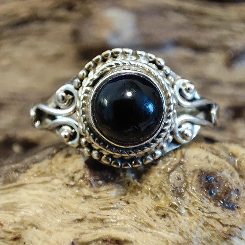 Anello con pietra e filigrana in argento 925 - NARUNA