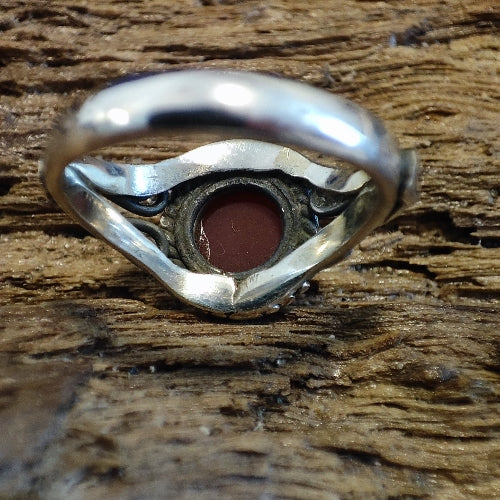 Anello con pietra e filigrana in argento 925 - NARUNA