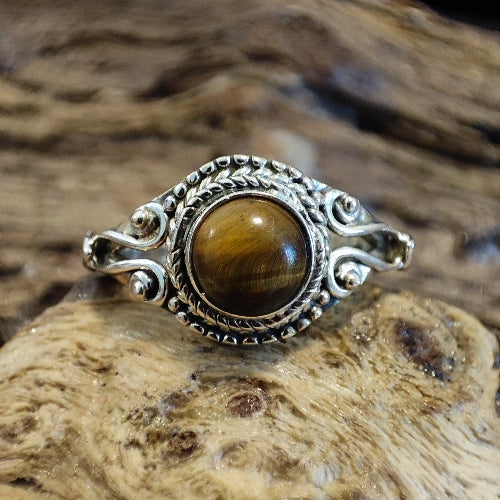 Anello con pietra e filigrana in argento 925 - NARUNA