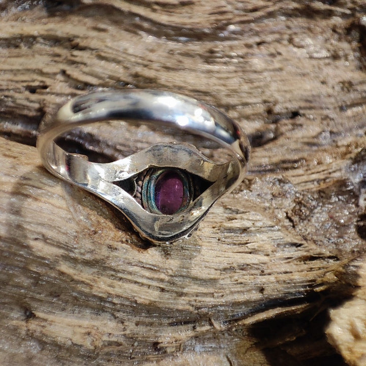 Anello etnico con pietra in argento 925 - RUAND
