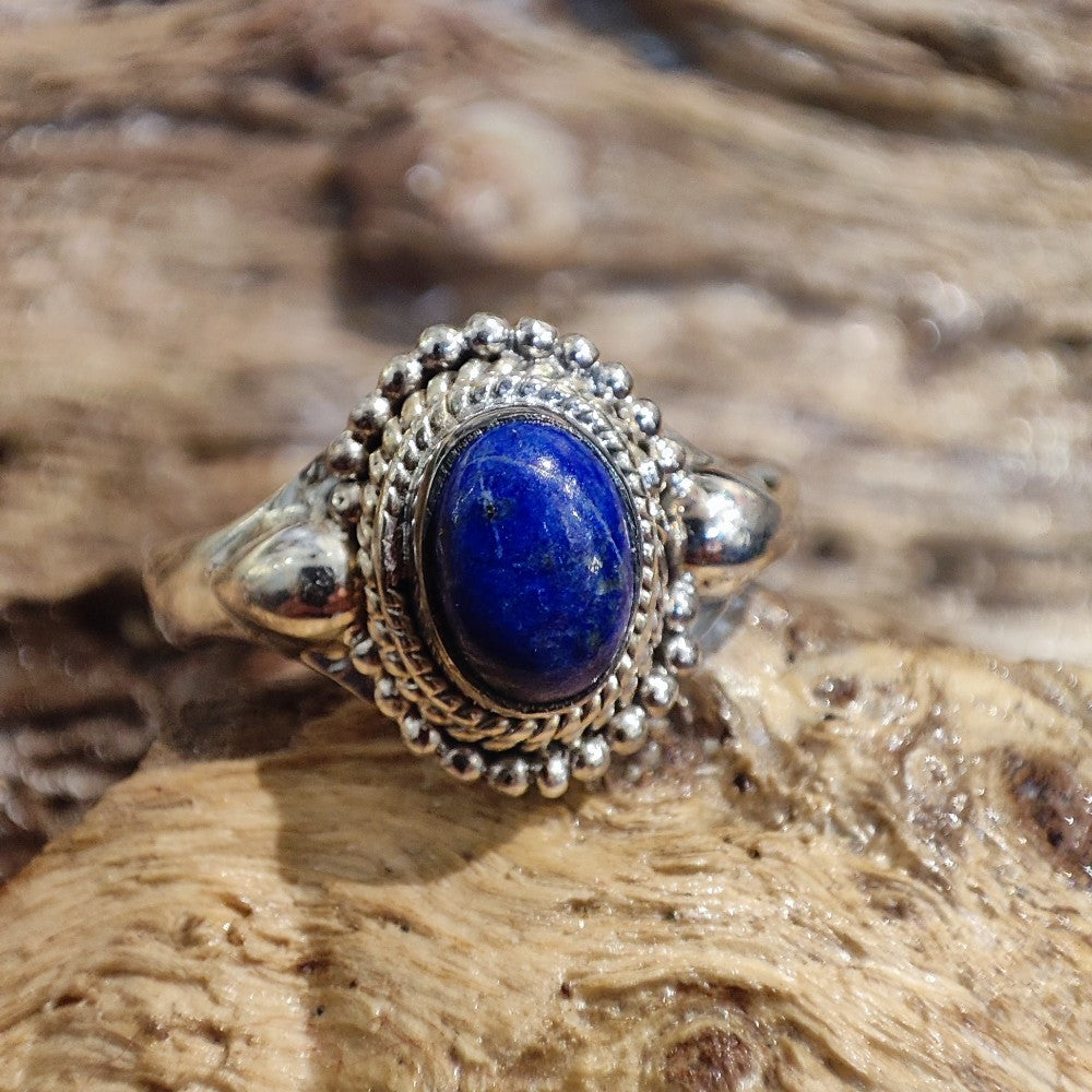 Anello etnico con lapislazzuli in argento 925 - RUAND