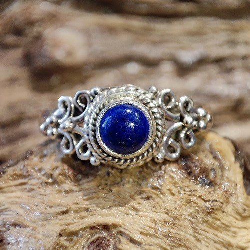 Anello con pietra e filigrana in argento 925 - SANA Lapislazzuli