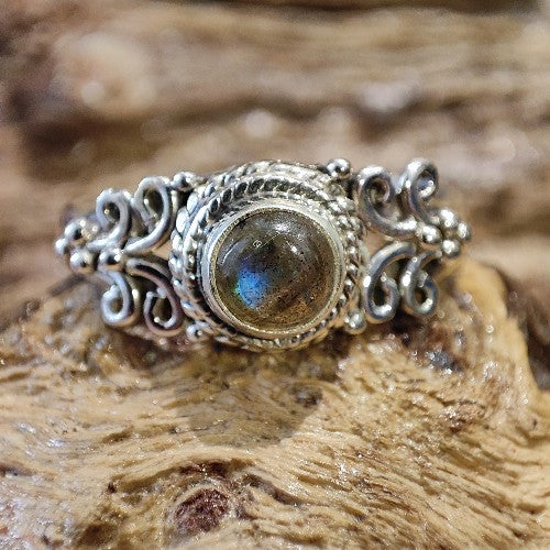Anello con Labradorite e filigrana in argento 925 - SANA