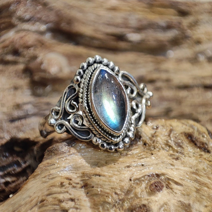 Anello con labradorite in argento 925 - SOMOS