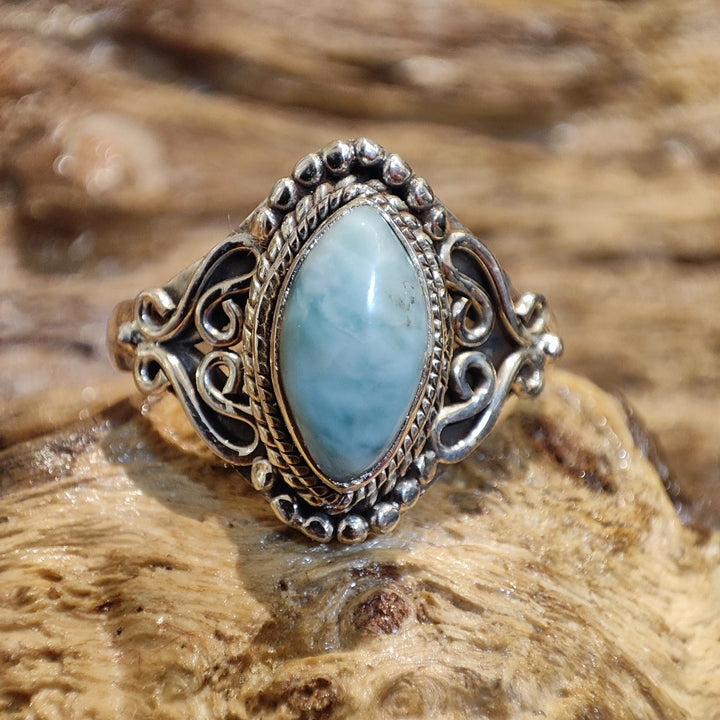 Anello con larimar in argento 925 - SOMOS
