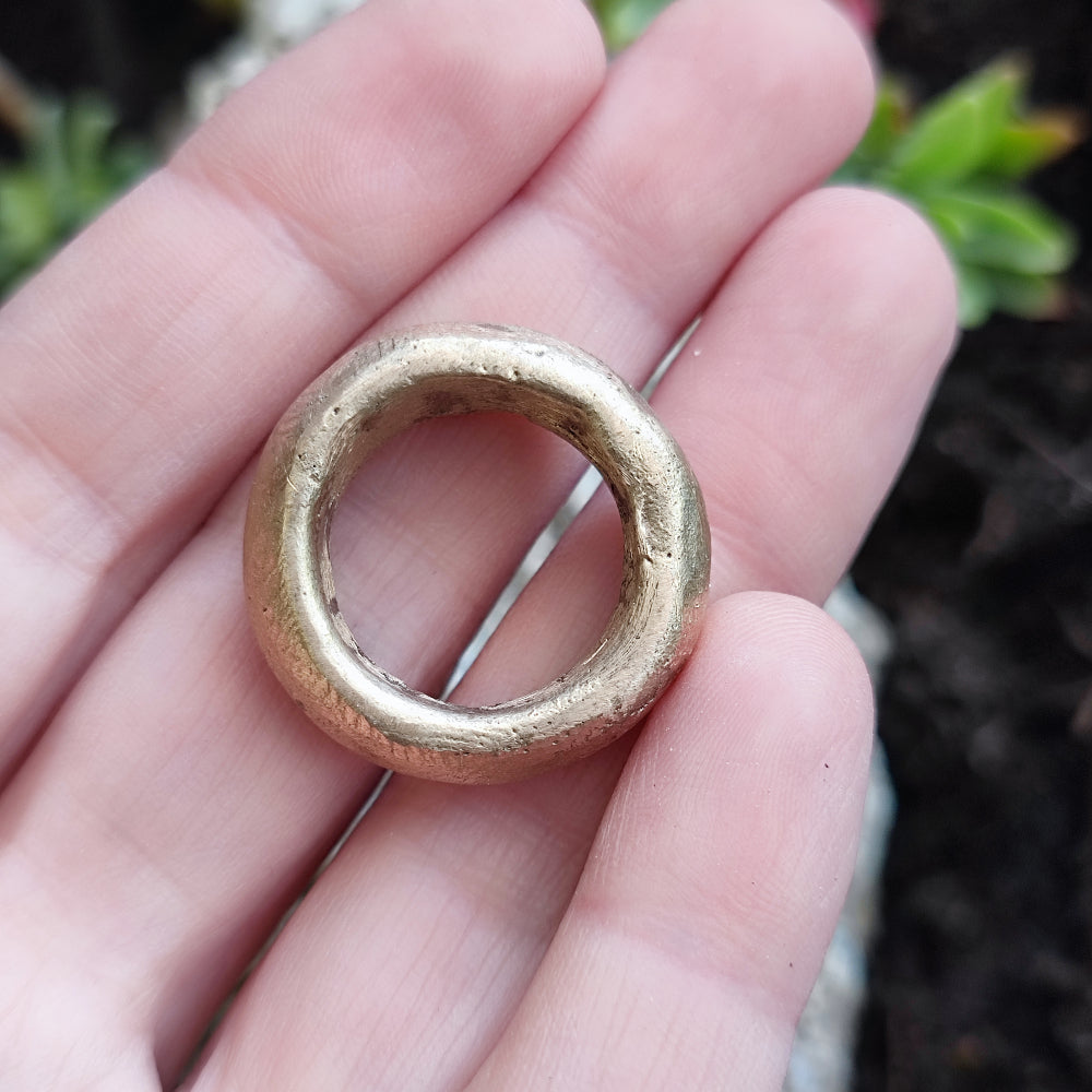 Anello artigianale in bronzo con pietra - KEOLARI