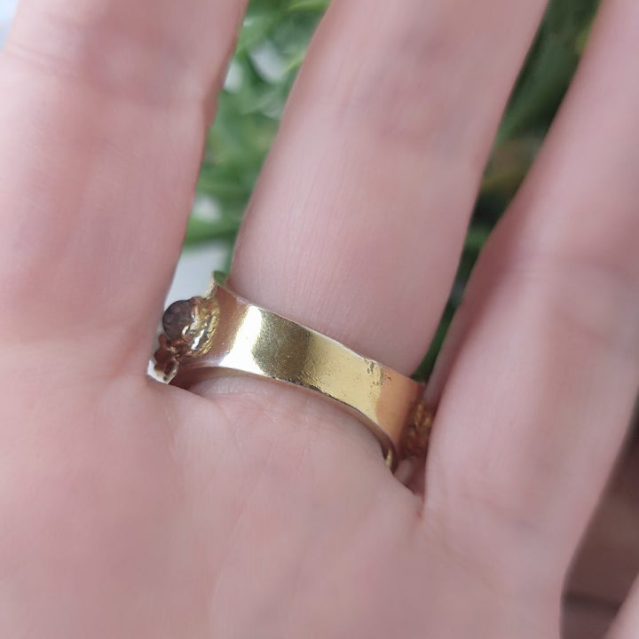 ANELLO Barocco con pietra in ottone - CASANOVA