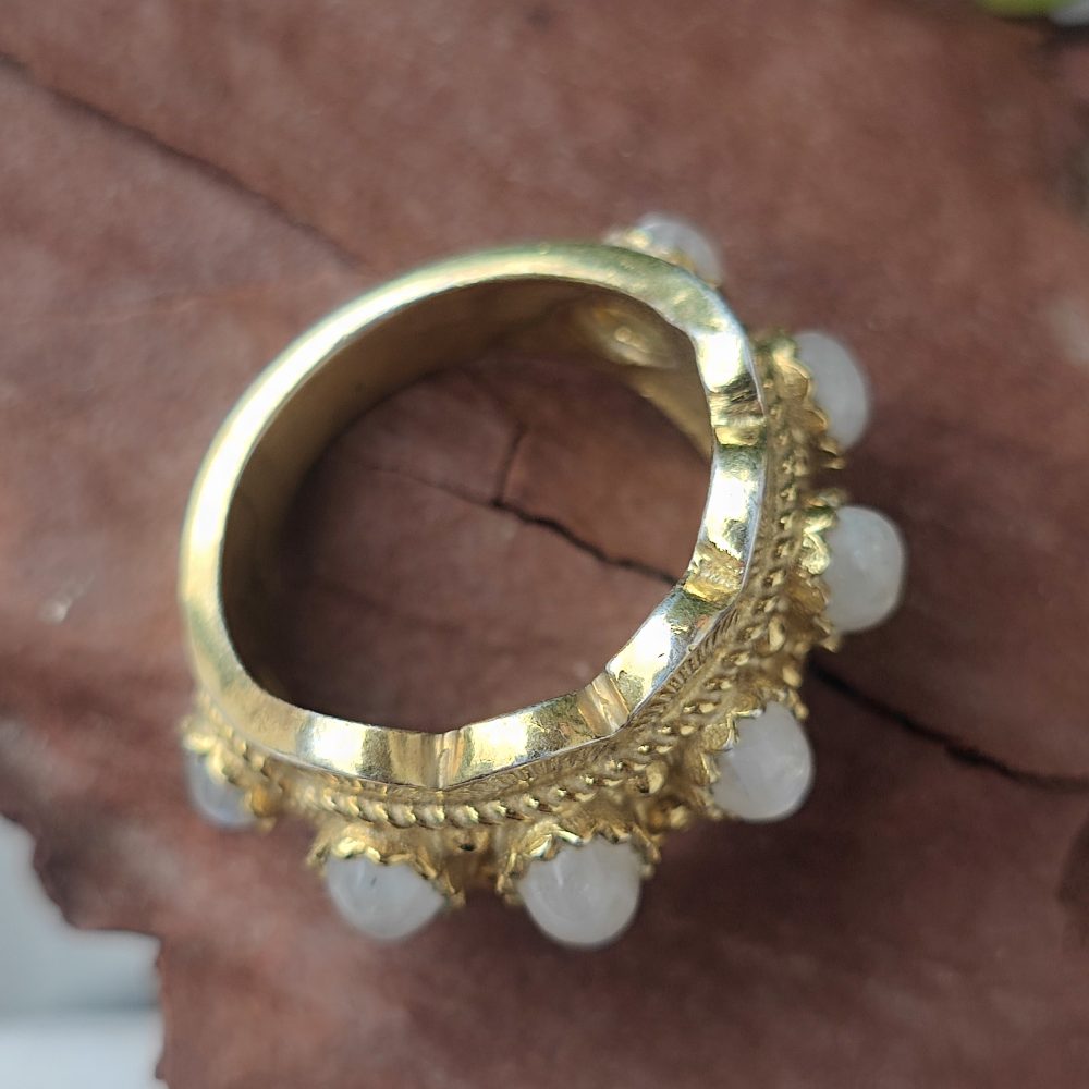 ANELLO Barocco con pietra in ottone - CASANOVA