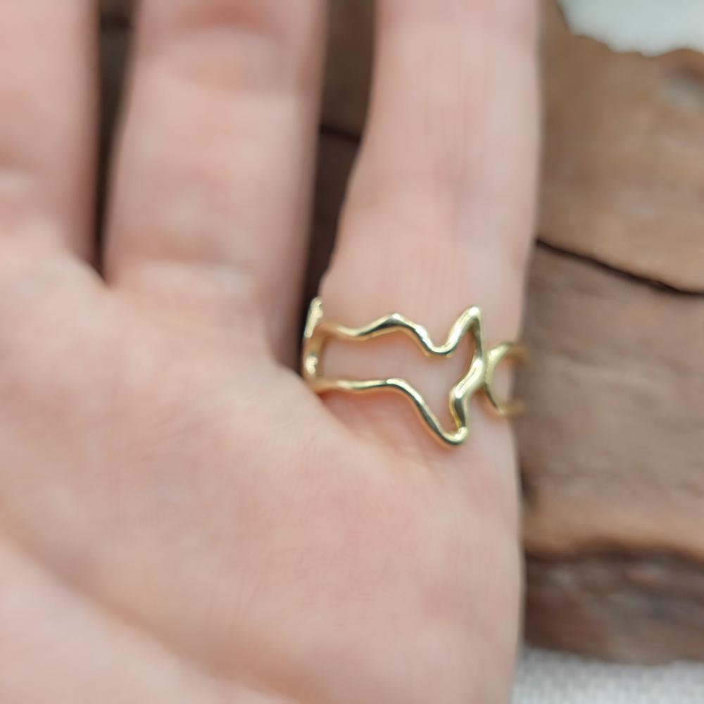 Anello in bronzo giallo 925 Elba a Porter - ELBA light#materiale_bronzo-giallo