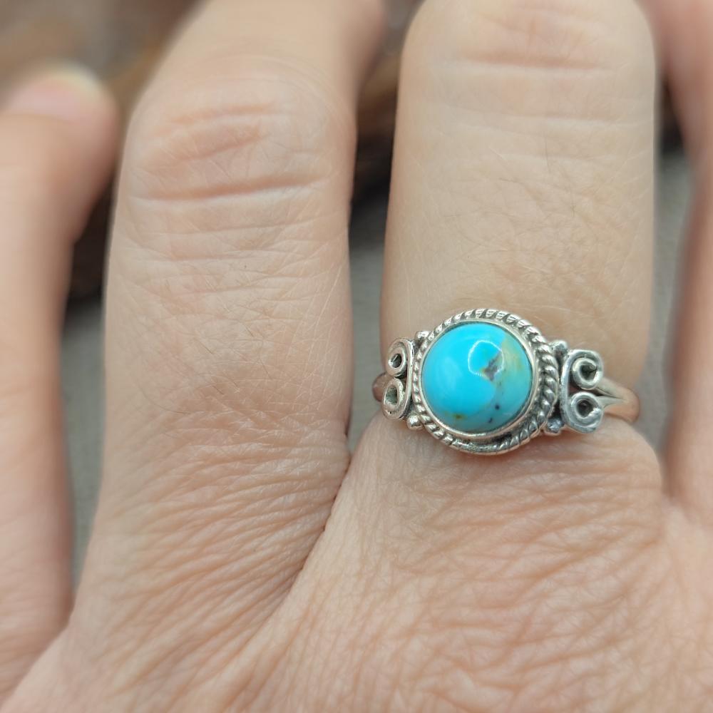 Anello etnico in argento 925 con pietra - GAJUWAKA