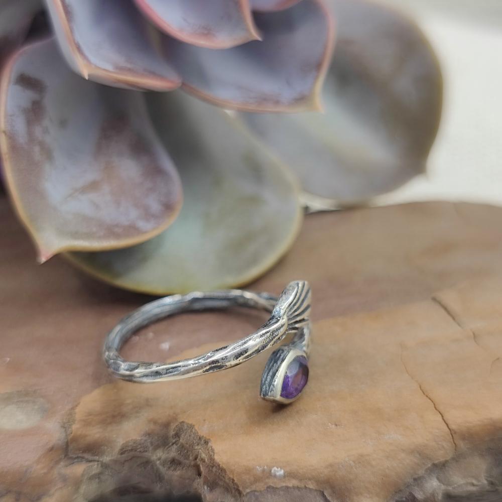 Anello etnico in argento 925 con pietra - HINDUPUR