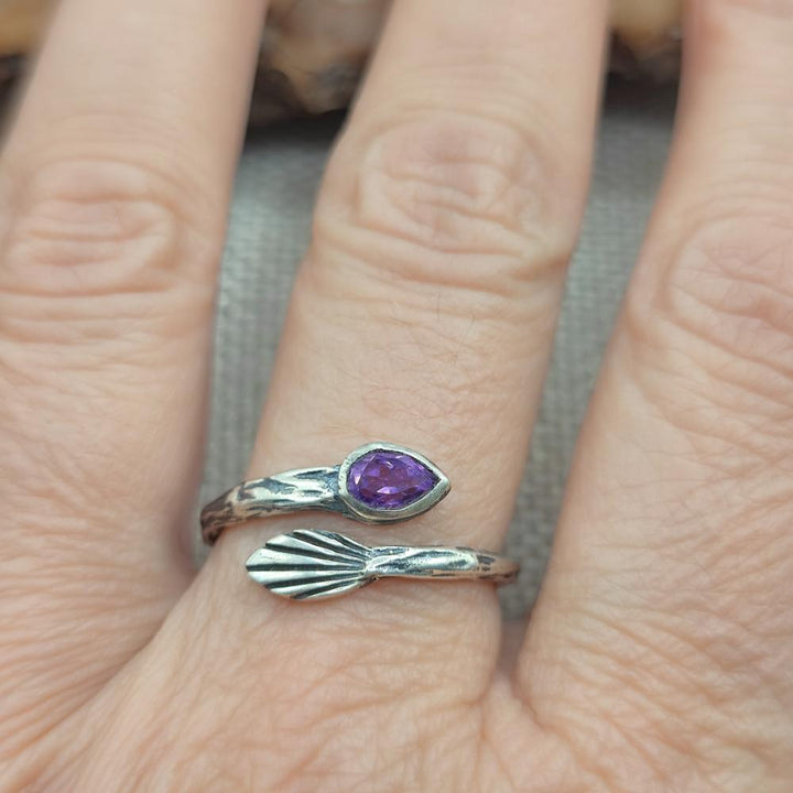 Anello etnico in argento 925 con pietra - HINDUPUR