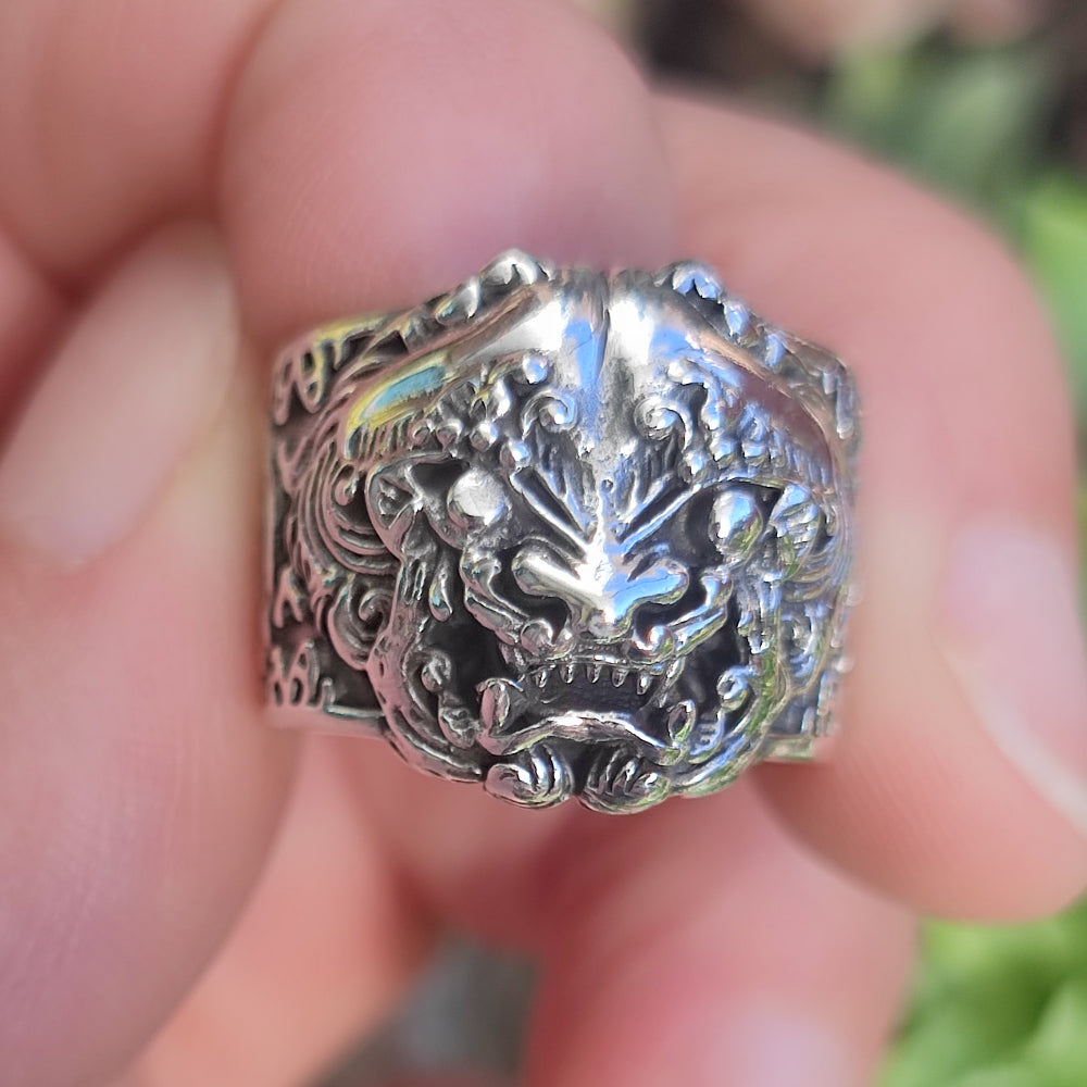 ANELLO etnico a fascia in argento 925 - BARONG