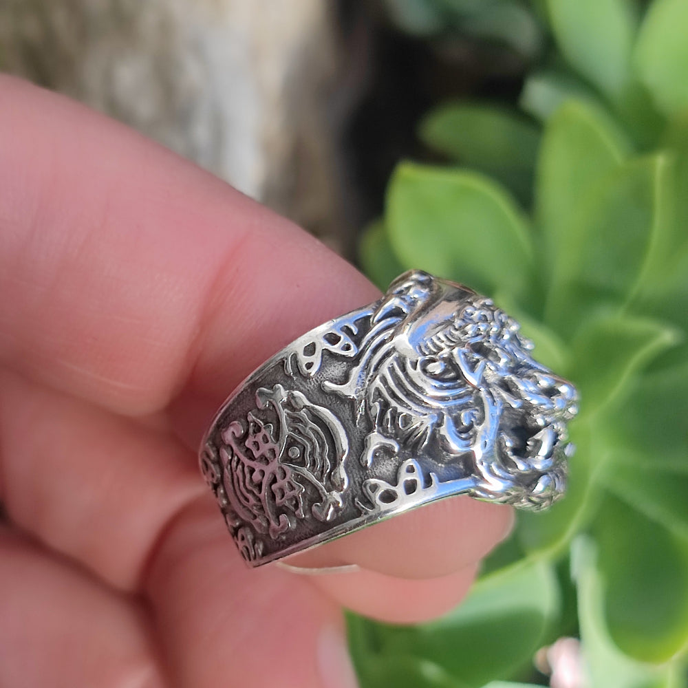 ANELLO etnico a fascia in argento 925 - BARONG