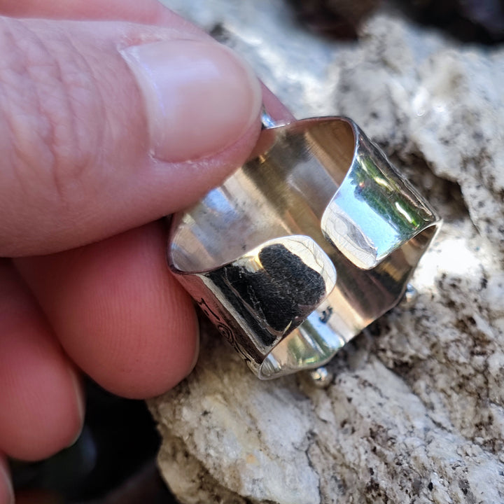 Anello etnico a fascia in argento 925 - BHILAI