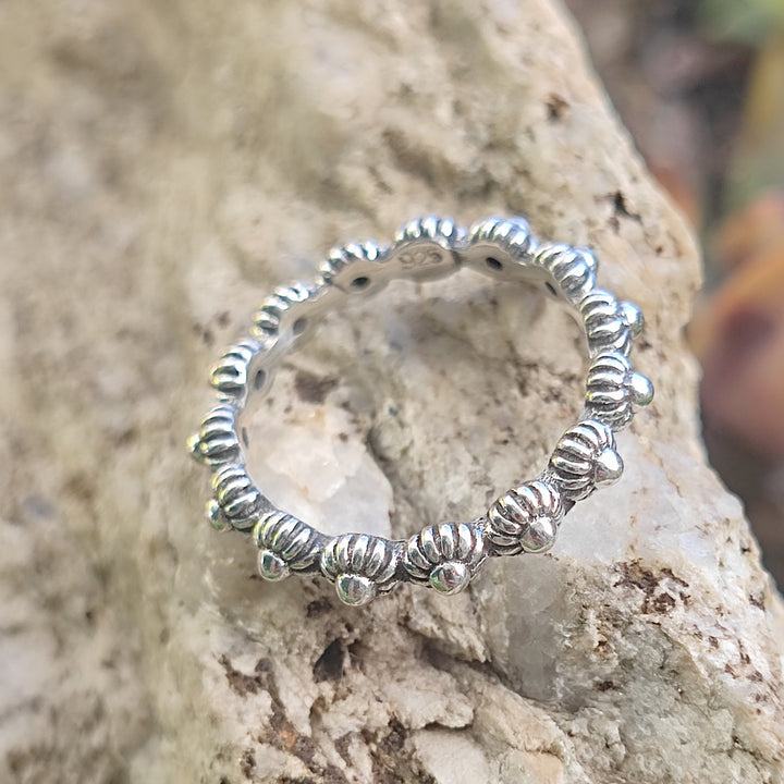 Anello in argento 925 con fiori - FLOWER