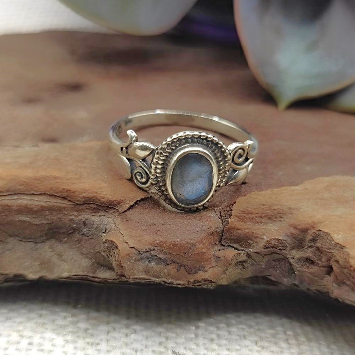Anello etnico in argento 925 con pietra - ASIFABAD