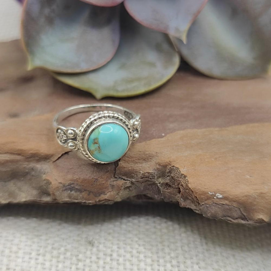 Anello etnico in argento 925 con pietra - CHEMMUMIA