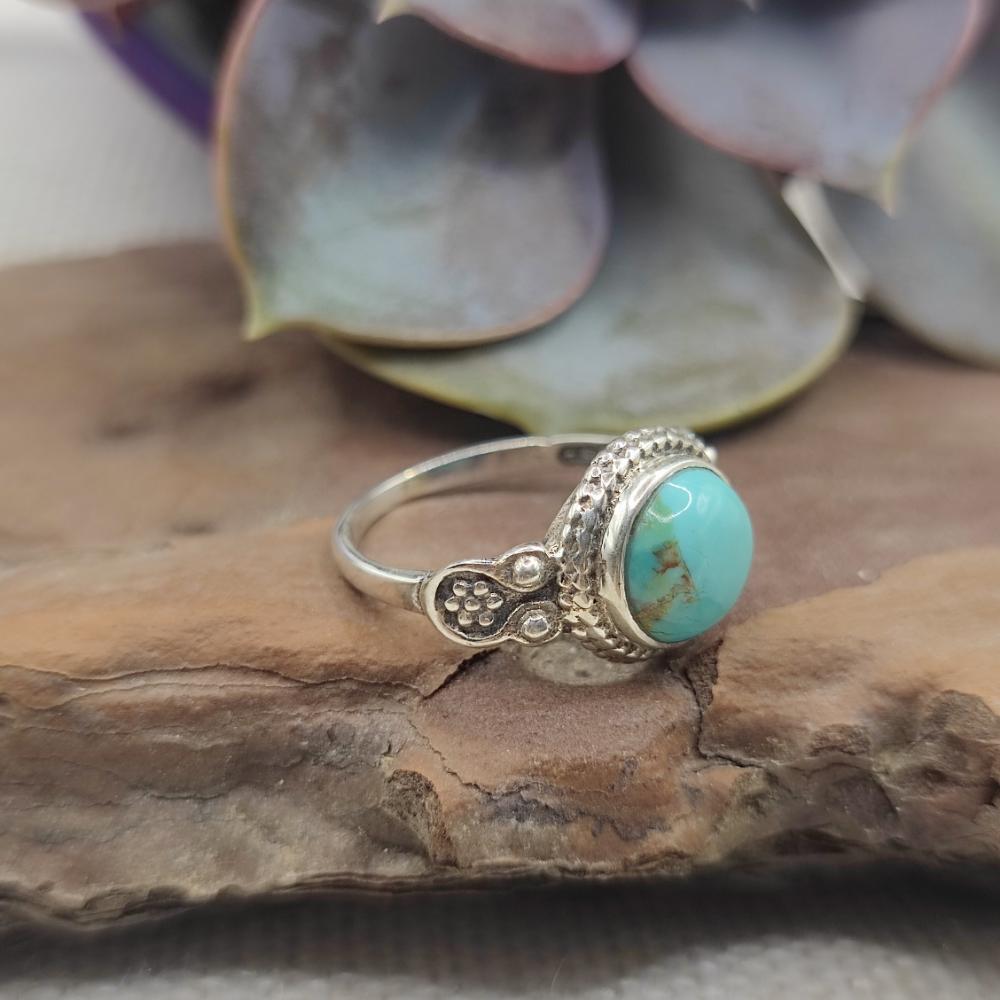 Anello etnico in argento 925 con pietra - CHEMMUMIA