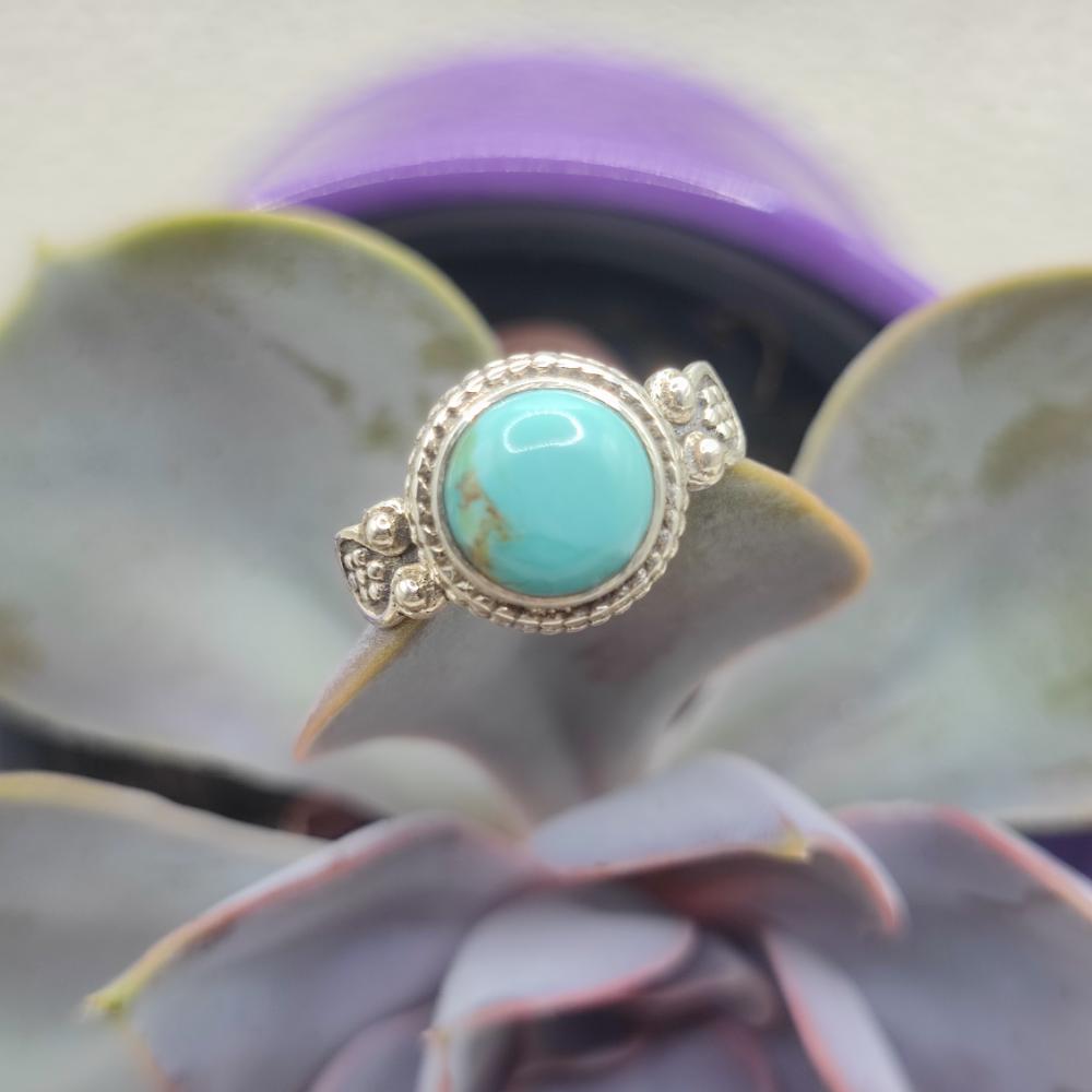 Anello etnico in argento 925 con pietra - CHEMMUMIA