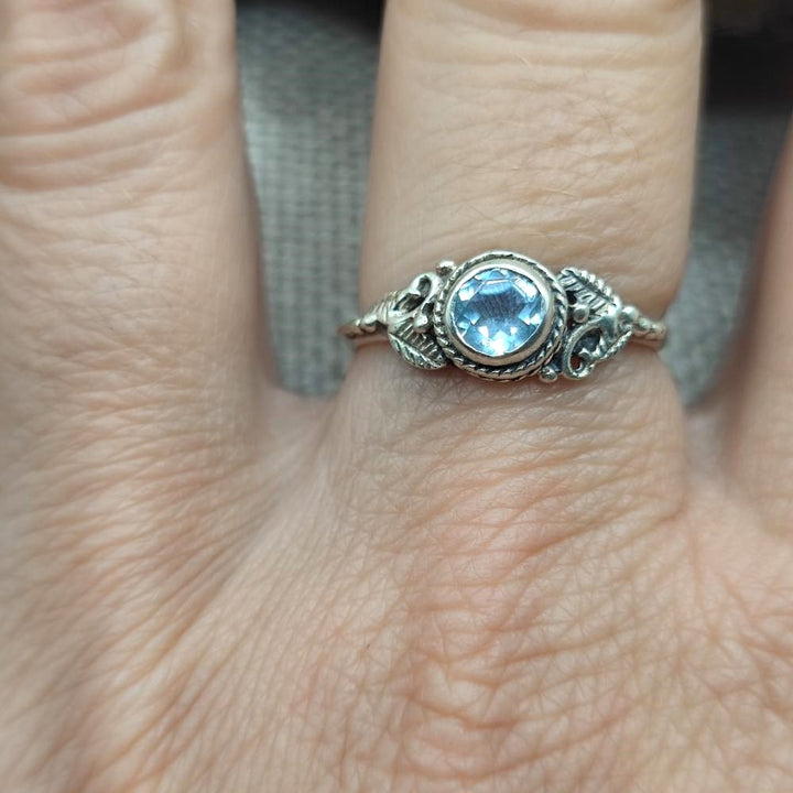 Anello etnico in argento 925 con pietra - CHINNA