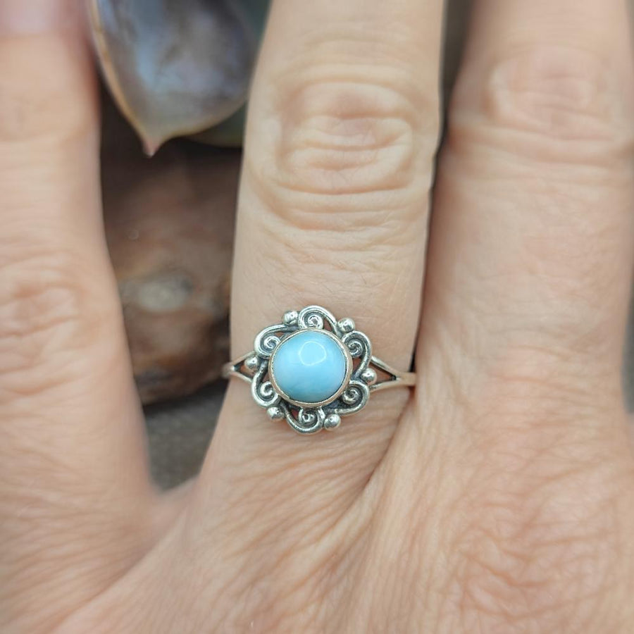 Anello etnico in argento 925 con pietra - GUNTAKAL