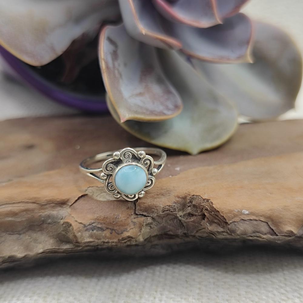 Anello etnico in argento 925 con pietra - GUNTAKAL