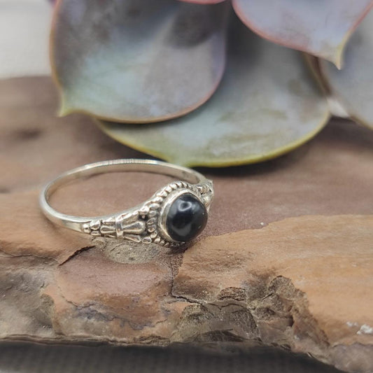 Anello etnico in argento 925 con pietra - CHINTALS