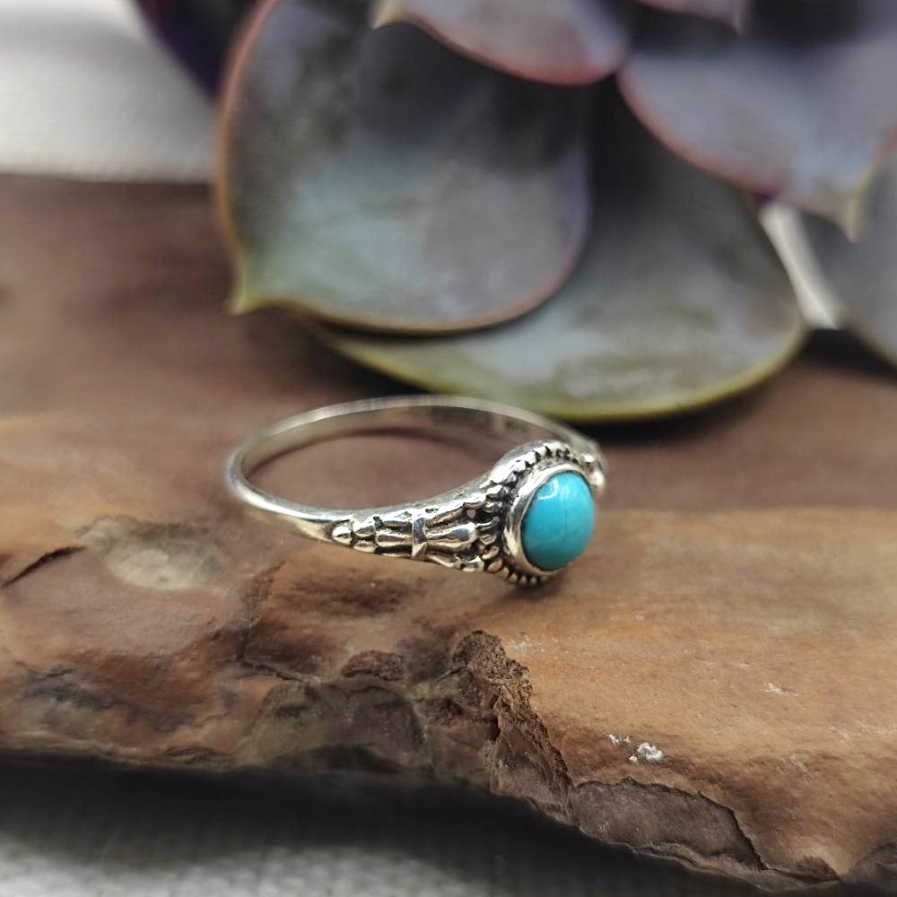 Anello etnico in argento 925 con pietra - CHINTALS