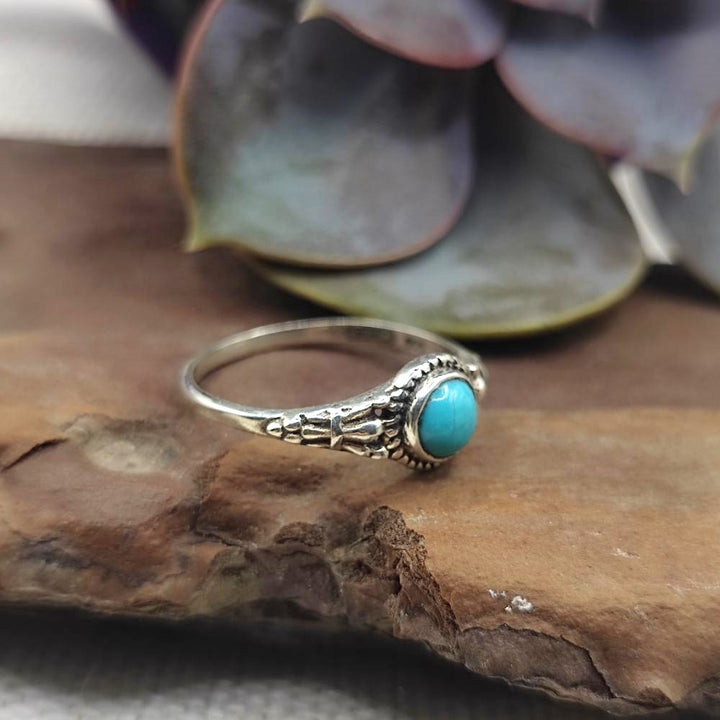 Anello etnico in argento 925 con pietra - CHINTALS