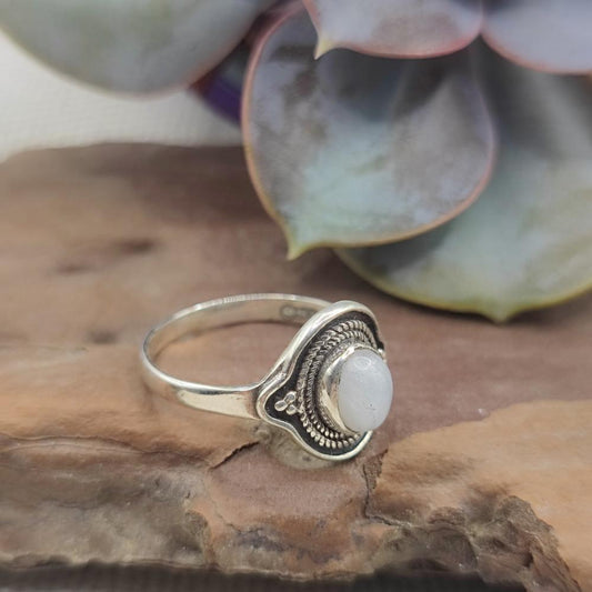 Anello etnico in argento 925 con pietra - NARAIL