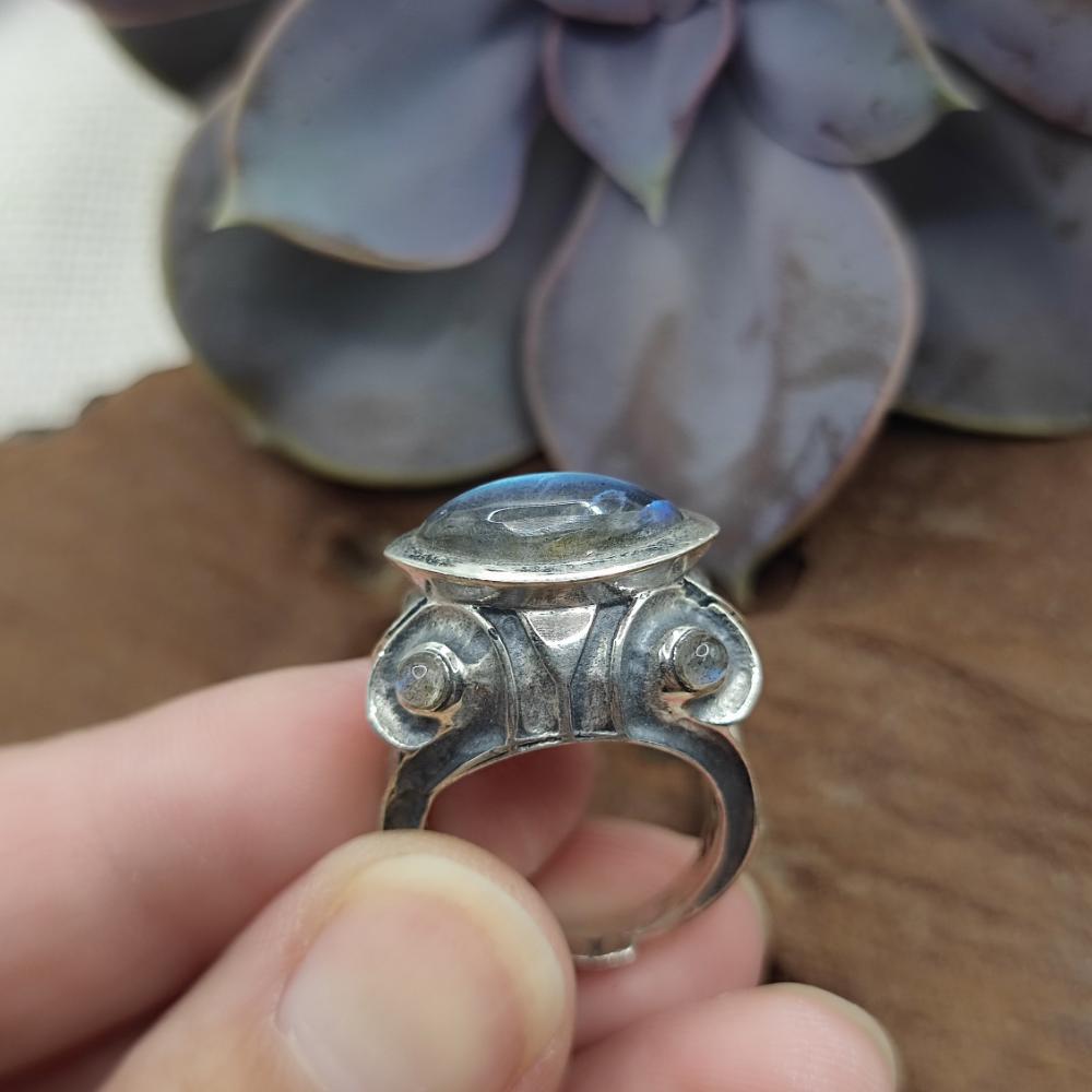 ANELLO etnico in argento 925 con pietra - TENDU