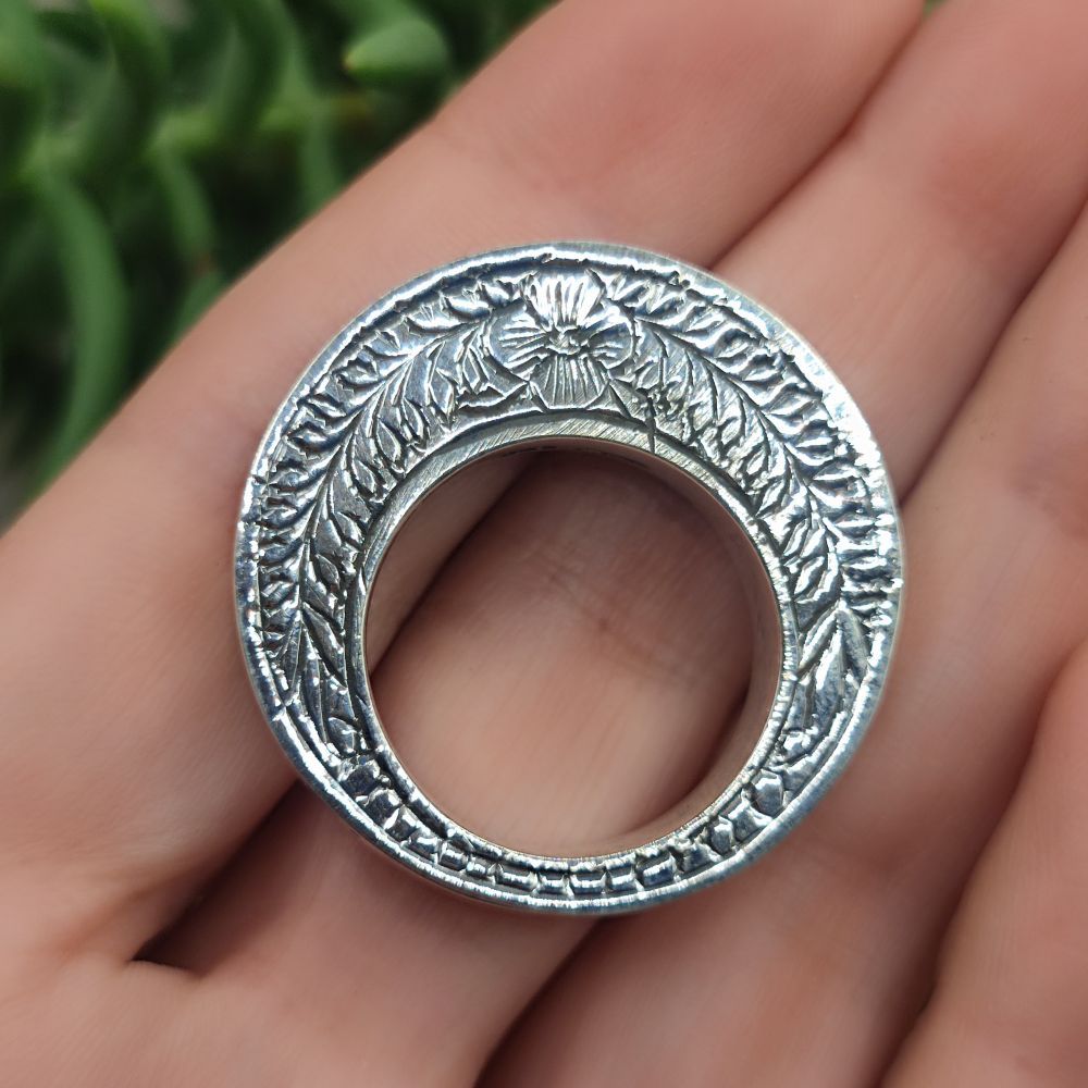 Anello etnico fascia decorata in argento 925 - SAMARI