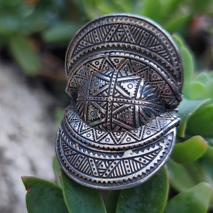 Anello etnico artigianale in argento 925 - SHIANI
