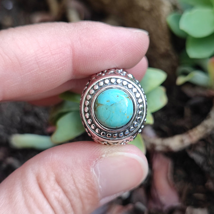 Anello etnico in argento 925 con pietra - SIJAEE