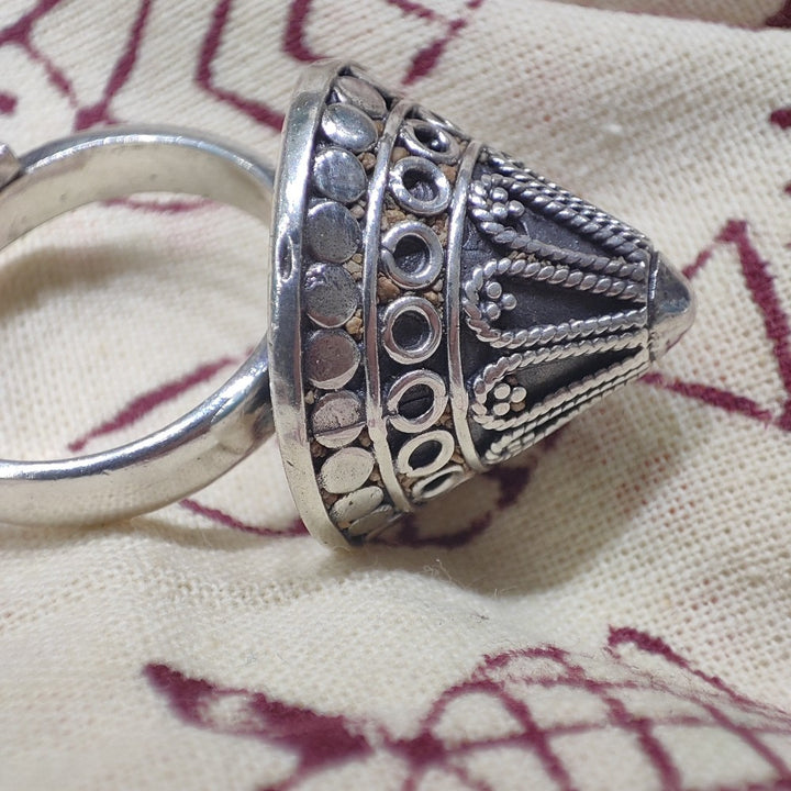 ANELLO etnico artigianale in argento 925 - CHITRANGI