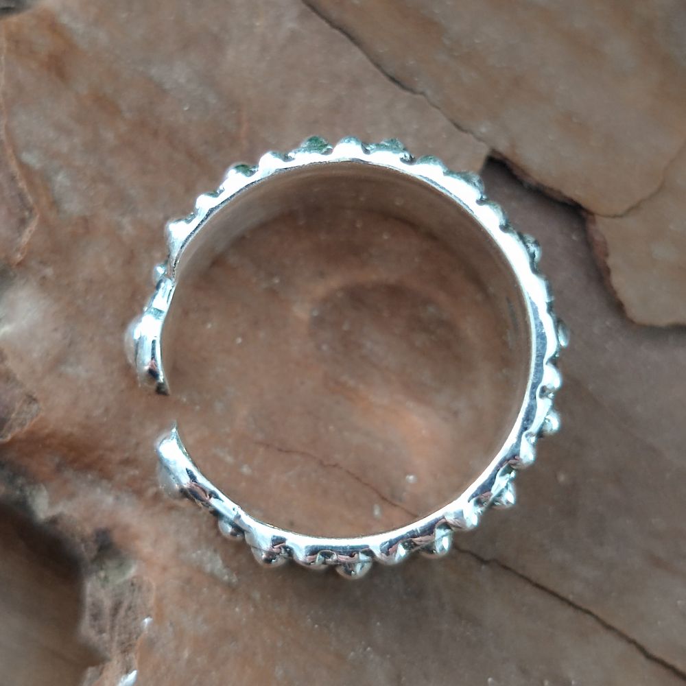 ANELLO artigianale a fascia in argento 925 - KARIMATI