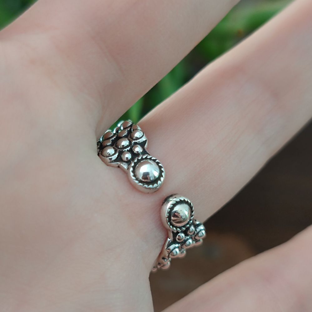 ANELLO artigianale a fascia in argento 925 - KARIMATI