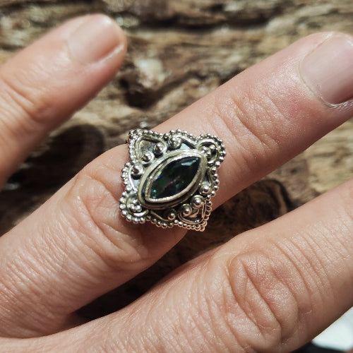 Anello con pietra in argento 925 - GARUDA