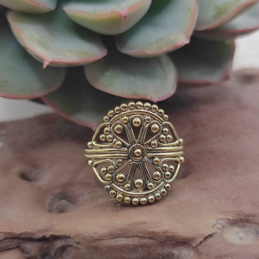 ANELLO etnico tradizionale in ottone - KUPPAM