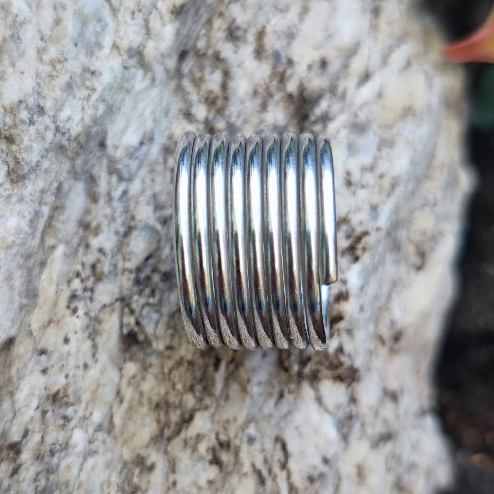 Anello a fascia in argento 925 - MAHDEWA