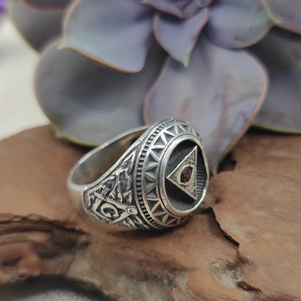 ANELLO a fascia in argento 925 con pietra - BELTU