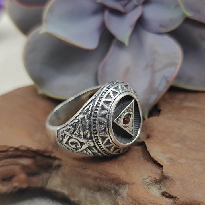 ANELLO a fascia in argento 925 con pietra - BELTU